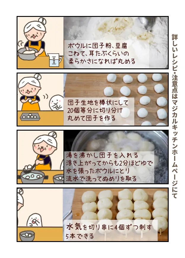 みたらし豆腐団子漫画2ページ目
