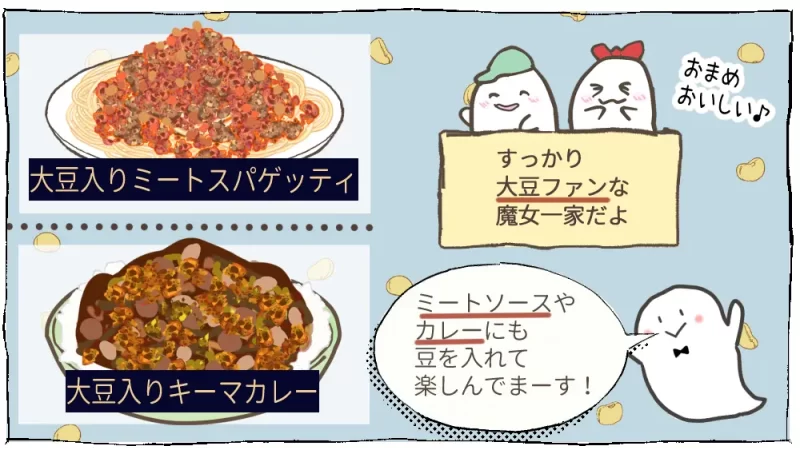 雪の日のチリコンカン漫画19コマ目：大豆ファンに